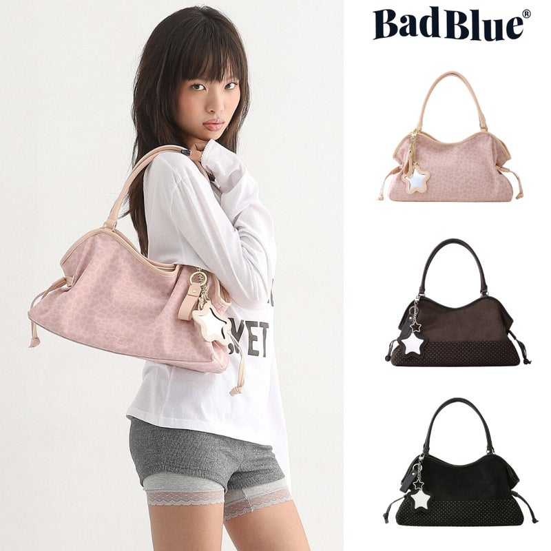 حقيبة كتف صغيرة من badblue بنقوش الفهد والمنقطة - Image 1