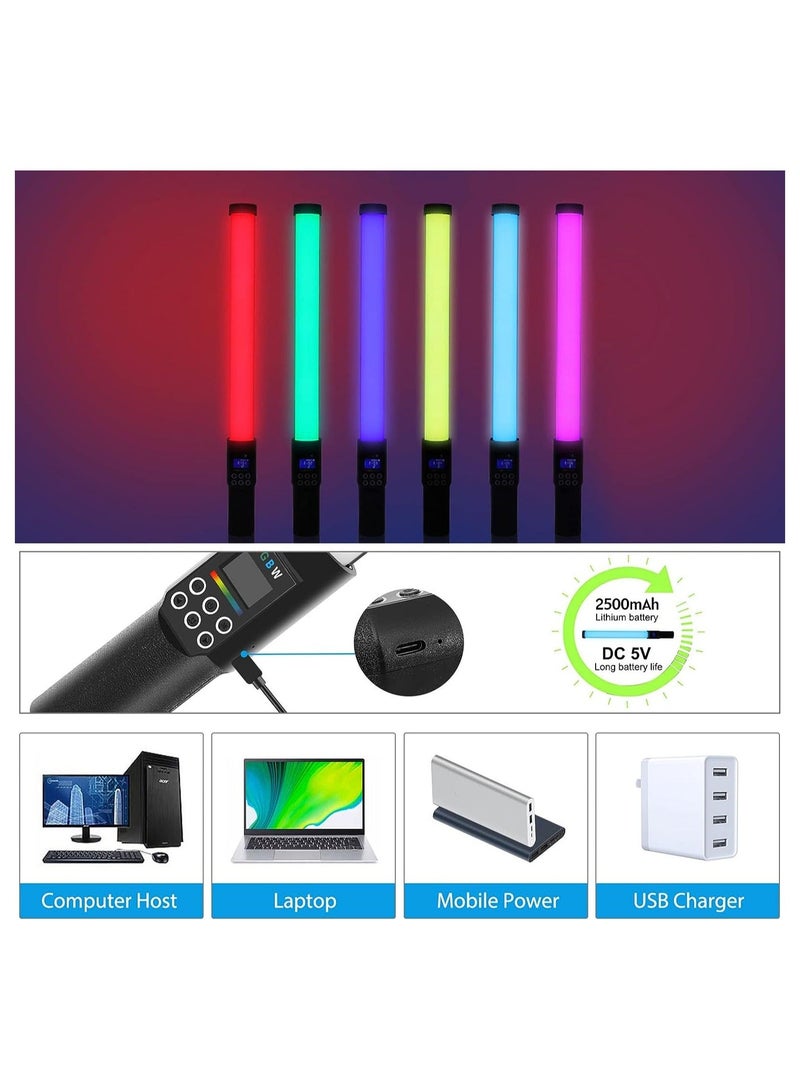 Jmary Handheld RGB Tube LED Video Light With Lighting Effects Built-in Battery For Vlog Live Streaming Product Portrait Photography - Image 2