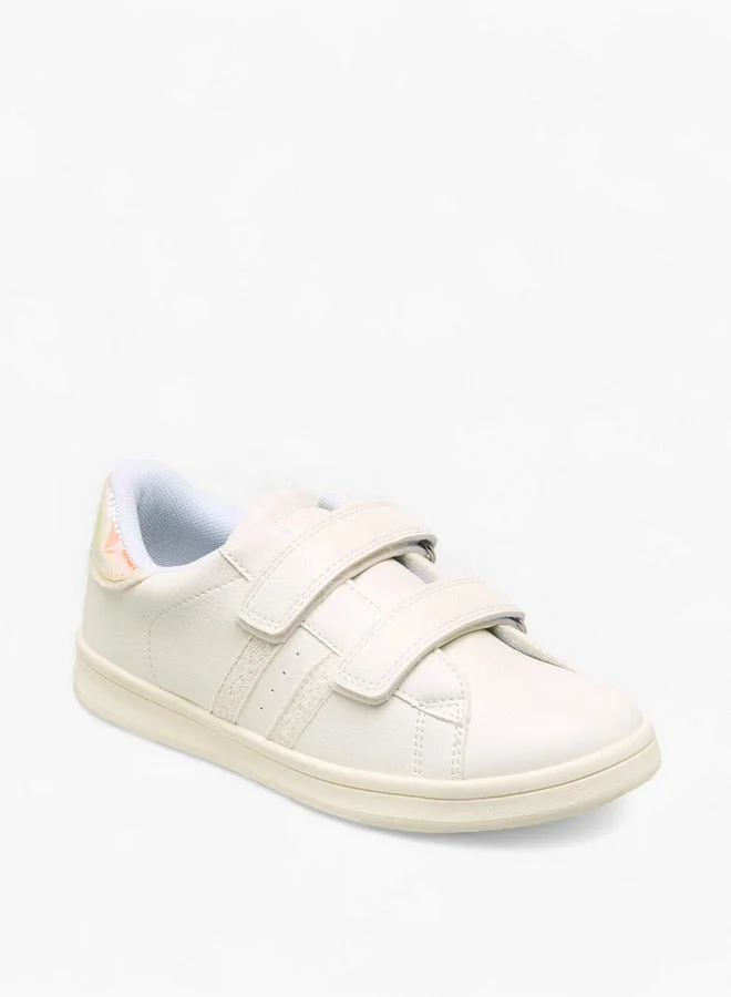 Little Missy Panelled Sneakers with Hook and Loop Closure