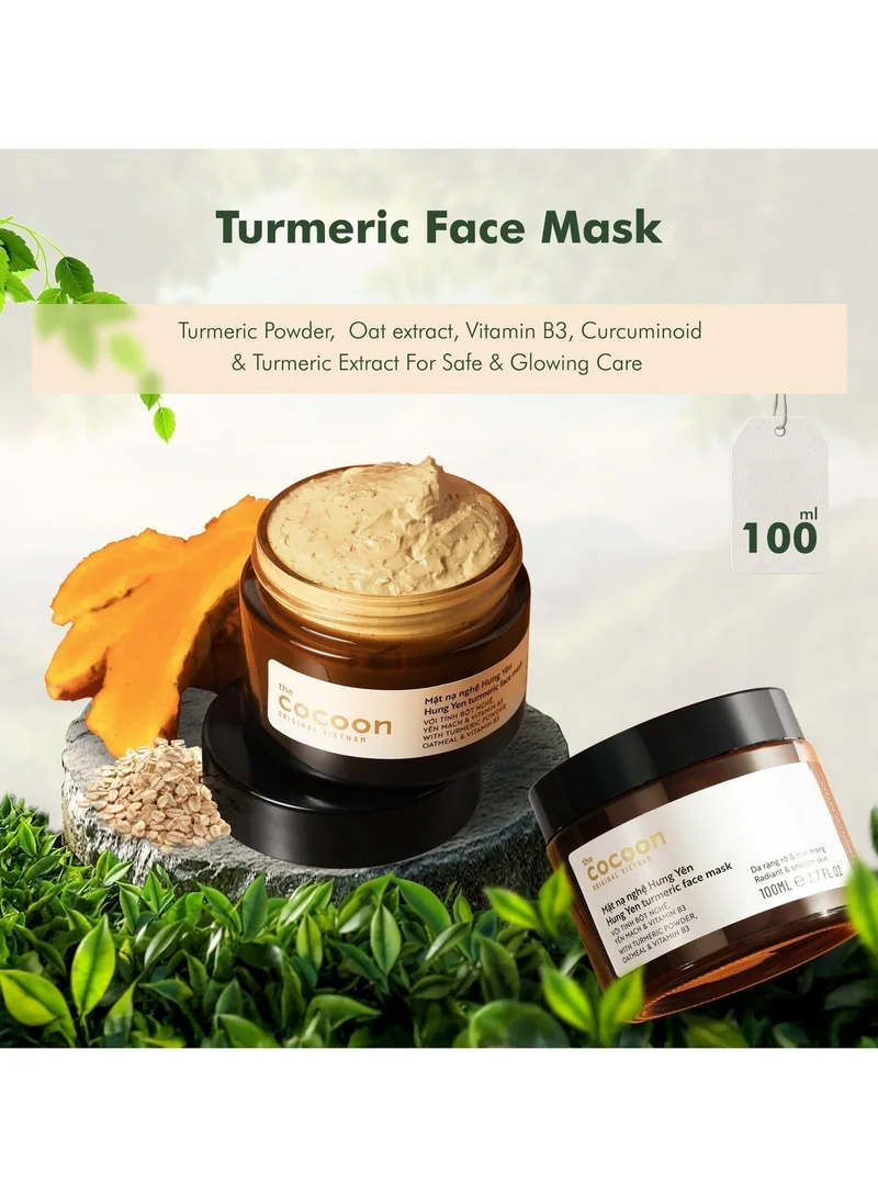 The Cocoon Original Vietnam Face Mask The Cocoon Original Vietnam Hung Yen Turmeric Face Mask, Turmeric Powder, Oatmeal & Vitamin B3 Brightening Treatment, Radiant & Smooth Skin, Dark Spot Corrector, Vegan Face Care, 100ml  | Best Price UAE