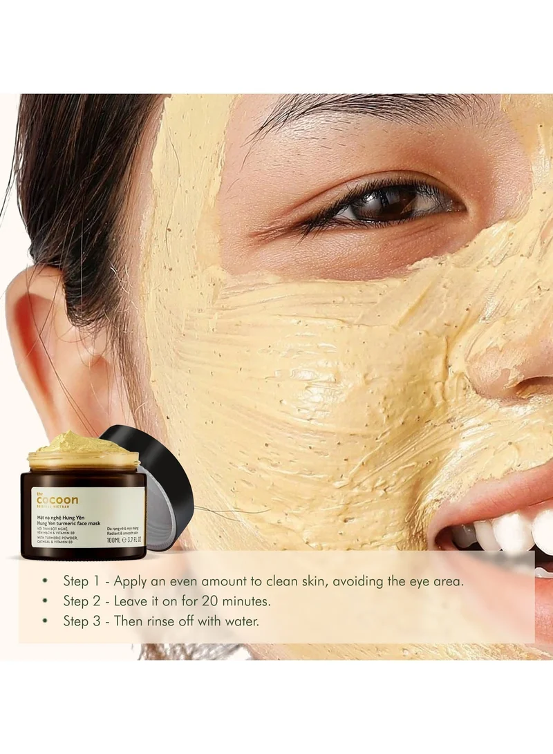 The Cocoon Original Vietnam Face Mask The Cocoon Original Vietnam Hung Yen Turmeric Face Mask, Turmeric Powder, Oatmeal & Vitamin B3 Brightening Treatment, Radiant & Smooth Skin, Dark Spot Corrector, Vegan Face Care, 100ml  | Best Price UAE
