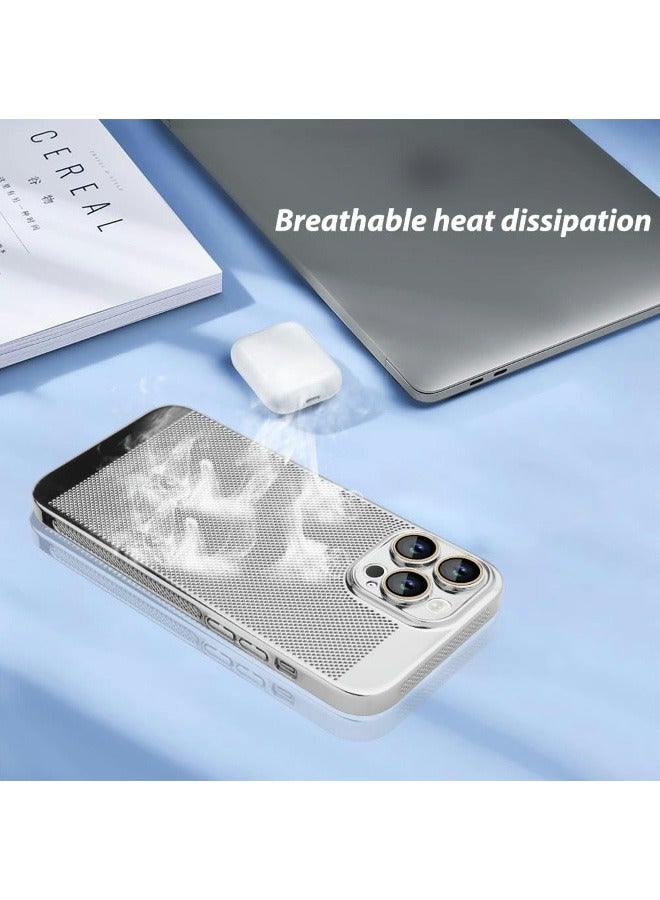 شيبشيب غطاء هاتف بتقنية تبديد الحرارة بالكهرباء لآيفون 14 برو، حامي جديد بتقنية تبديد الحرارة مع طلاء وفتحات دقيقة لغطاء الآيفون، غطاء هاتف مع طلاء فيلم العدسة الكريستالي. - Image 4