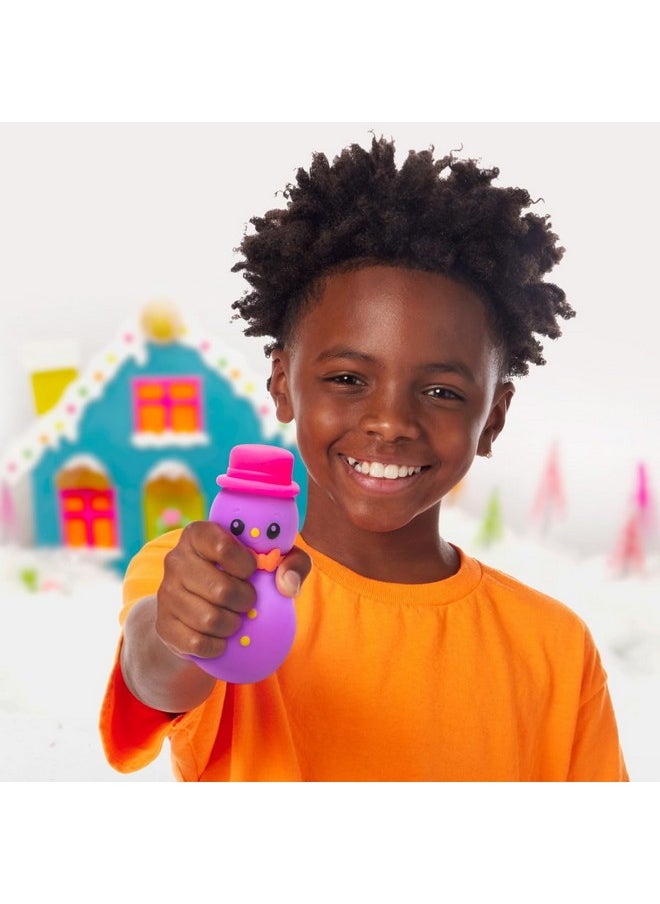 Schylling - Schylling NeeDoh Squishmas Groovy Glowman - Christmas Fidget Toy - Satisfying Snow-Like Crunch in Assorted Colors - Ages 3 to Adult (Pack of 1) - Image 1