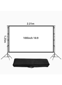 XiuWoo 100 inch 16:9 Portable Projector Screen with 2M High Tripod Stands for Outdoor or Indoor  - Image 2