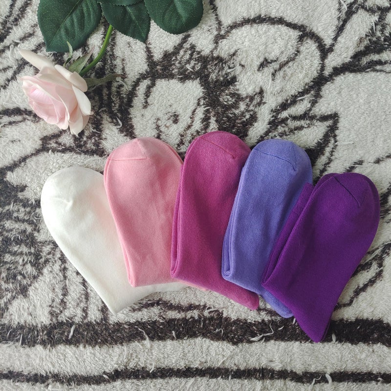 SERISIMPLE Kids Viscose Bamboo School Socks Soft flate Seam Color Anti Odor Thin Breathable Stretch Cuffs Girls Boy 5 Pairs (US, Alpha, Medium, Regular, Purple&Pink) - Image 5