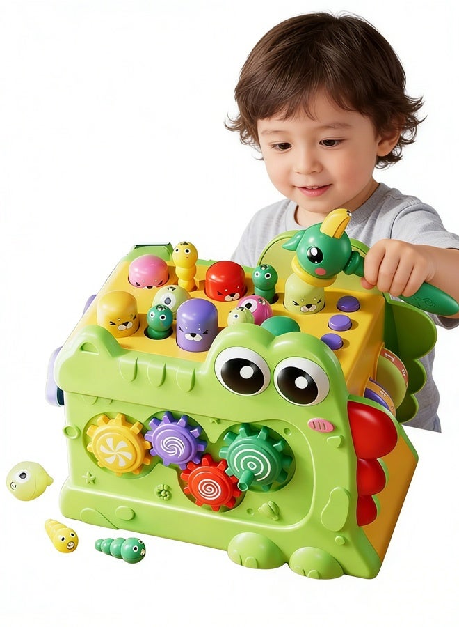 Hammering Pounding Toy with Maze, Spinning Gear, Shape Sorting, Spinning Fun, Motor Skills Toy Gift for Boys Girls - Image 1