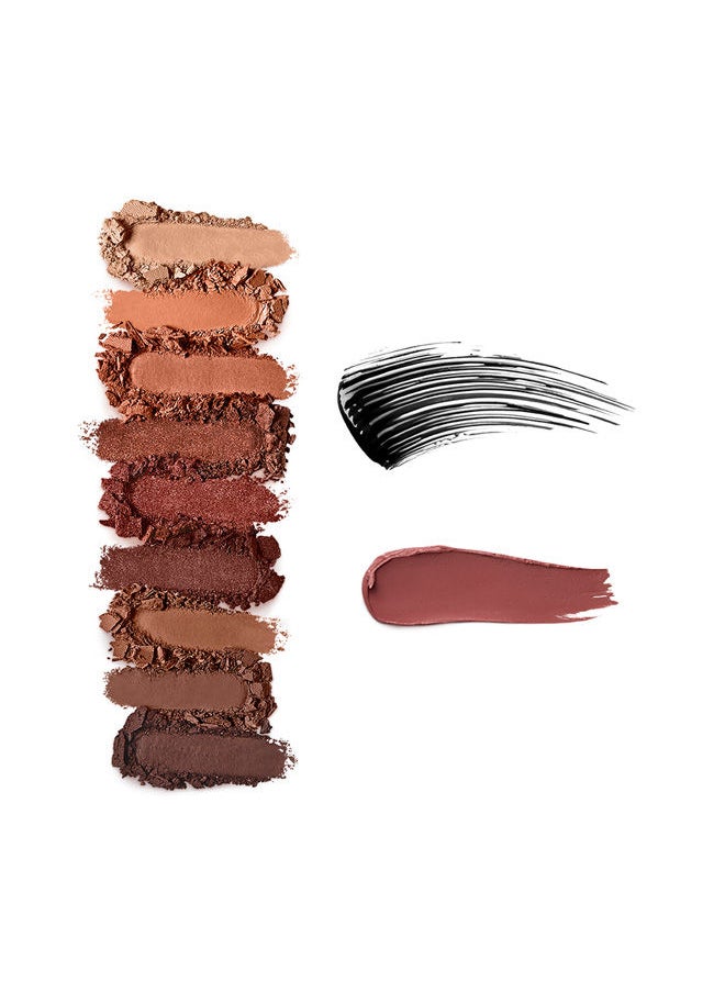 Make-Up Set 1 Eye Palette, 1 Volume-Enhancing Mascara And 1 Matte Lipstick