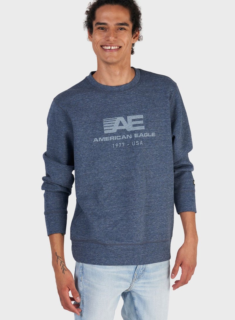 American Eagle Logo Crew Neck Sweatshirt - Image 1