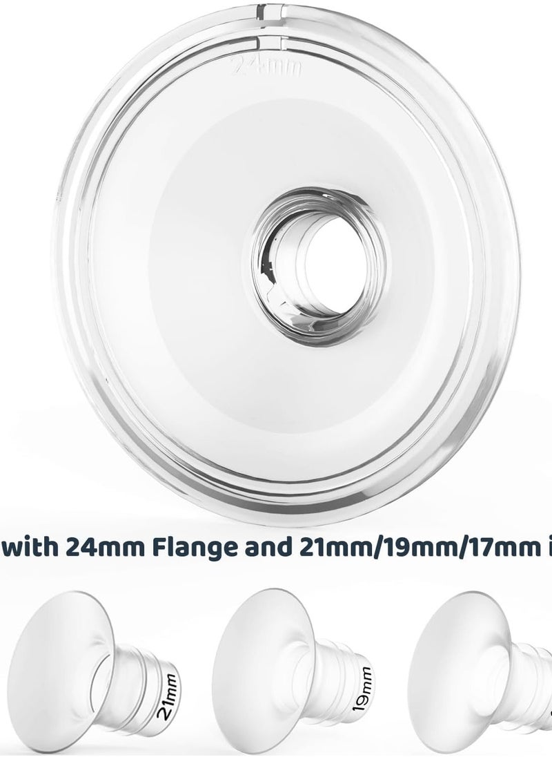 Bellababy Hands-Free Breast Pump Wearable Upgraded with 17mm, 19mm, 21mm Inserts, Touch Control LED Display Electric Breast Pump Portable Low Noise, 4 Modes & 9 Levels Suction, 24mm flange, 6 oz