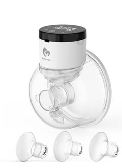 Bellababy Bellababy Hands-Free Breast Pump Wearable Upgraded with 17mm, 19mm, 21mm Inserts, Touch Control LED Display Electric Breast Pump Portable Low Noise, 4 Modes & 9 Levels Suction, 24mm flange, 6 oz  - Image 1