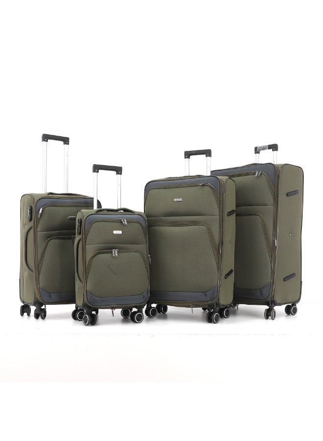 MELIFE 4 Piece Soft Luggage Set | 20", 24", 28", 32" | Lightweight Travel Trolley Bags | 360° Spinner Wheels - Image 1