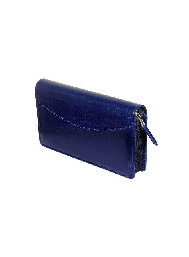 Sukeshcraft حامل دفاتر شيكات متعدد من سوكيش كرافت | يحمل حتى 8 دفاتر شيكات (ريكسين - أزرق) - Image 1