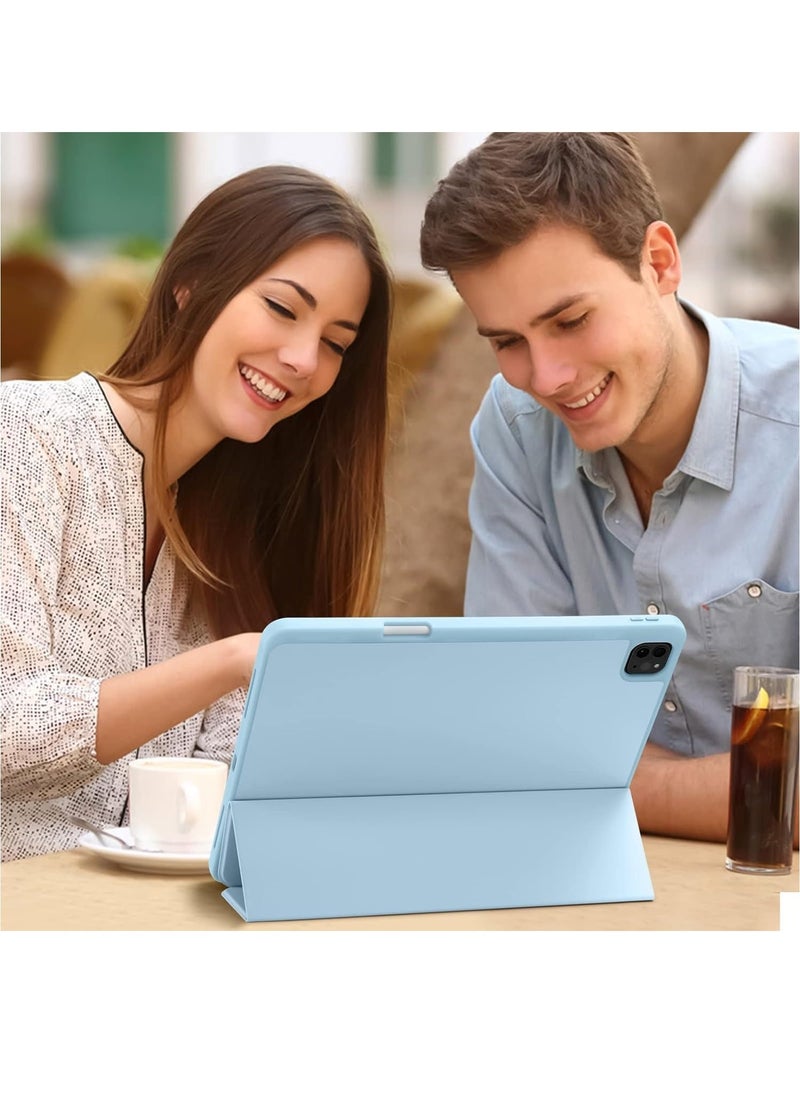 ELTRAZONE Case for iPad Pro 11 Inch 2021(3rd Gen)/2020(2nd Gen) with Pencil Holder [Support iPad 2nd Pencil Charging/Pair] Slim Trifold Stand, Smart Protective Case Cover - Image 5