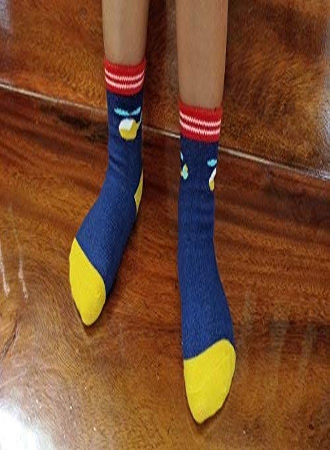 Cuteably™ Baby boy Cotton Socks Anti Skid Socks boy Booties Multi Color and Designs Random Colors (Pack 3, 3-4 Year) - Image 4