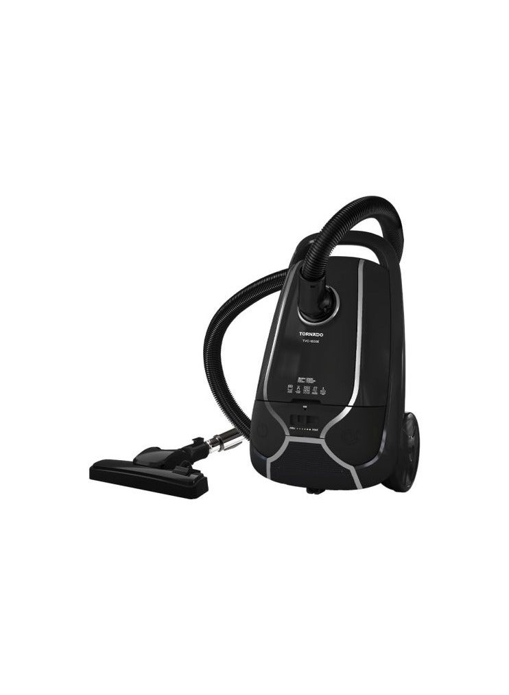 تورنيدو مكنسة كهربائية تورنيدو 1800 وات فلتر هيبا أسود TVC-1800EB