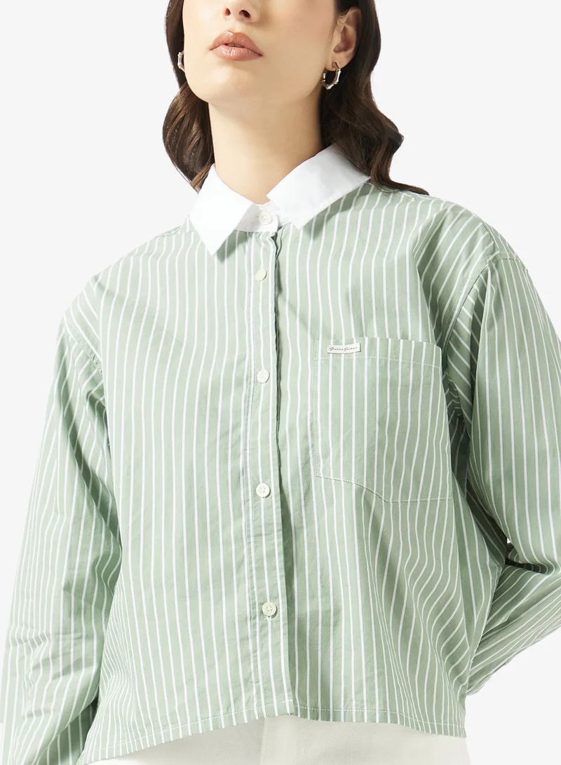 Guess Jeans Cropped Woven Shirt