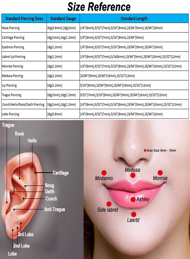 Lantine 18g 8mm Threadless Push in Nose Rings Studs Implant Grade F136 Titanium Flat Back 3mm Opal Stud Earrings Lip Labret Medusa Monroe Helix Daith Cartilage Tragus Conch Lobe Piercing Jewelry - Image 5