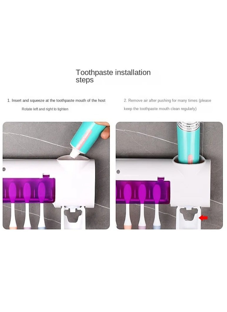 Generic Toothbrush Sanitizer Uvc Toothbrush Holder Wall Toothbrush Holders Organizer For Bathroom  - Image 4