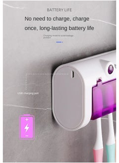 Generic Toothbrush Sanitizer Uvc Toothbrush Holder Wall Toothbrush Holders Organizer For Bathroom  - Image 2