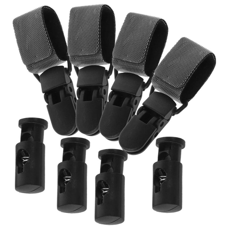 Universal Metal Garden Flag Clips And Stoppers Set Of 4 With Anti Wind Spring Plugs - Image 2