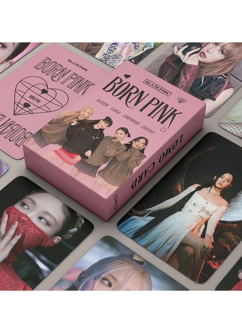 EHOME 55Pcs Blackpink Born Pink Album Photo Lomo Cards  - Image 1
