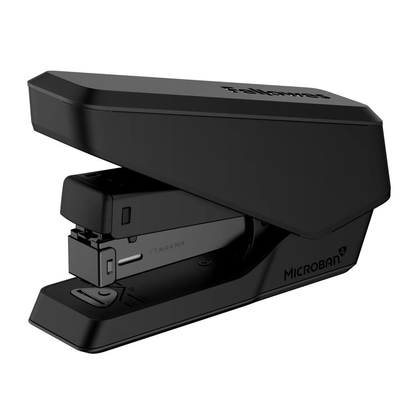 Fellowes LX840 EasyPress Office Stapler, Effortless One-Touch Small Stapler for Classroom, Home and Office, Holds Half Strip of Staples, 25 Sheet Capacity, Black - Image 1