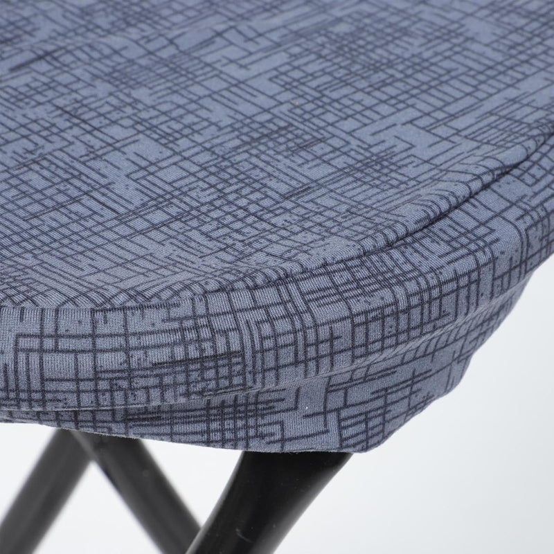 2pcs Elastic Round Bar Stool Covers Stretch Chair Seat Protector Replacement for Kitchen and Barstools, Dark Gray Fabric Slipcovers Round Seats - Image 4
