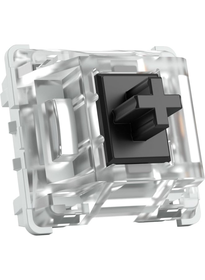 Glorious Gaming 120X Gateron Mechanical Keyboard Switches (Black) - Smd-Led Compatible, Linear & Consistent For Heavy Typing & Gaming, 60G Actuation Force, 3-Pin Mount - Gateron Black - Image 1