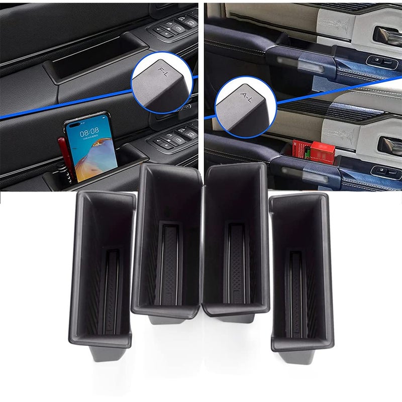 Lotcesfun Compatible with RAM 1500 Organizer Tray Set of 4 pcs Front and Rear Door Ram Big HornLaramineLimitedLong Star