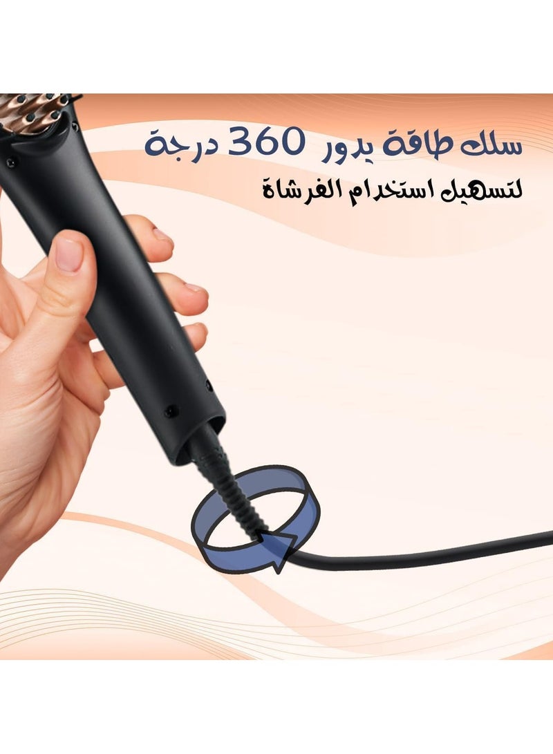 هوم جولد فرشاة مجفف للشعر، 57 وات، تشمل التجفيف والتمشيط لجميع أنواع الشعر، HG-053 - Image 5