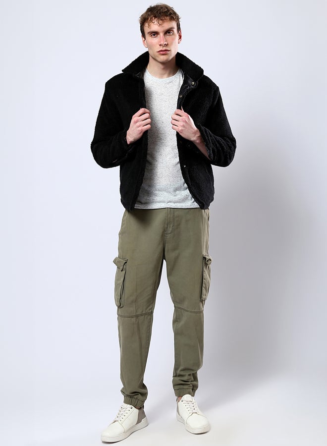 RAVIN Black Wool Coziness Buttoned Winter Jacket - Image 5