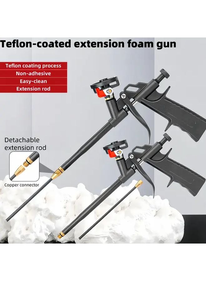 رغوة سوداء مُحسّنة غير لاصقة سهلة التنظيف مع قضيب تمديد قابل للفصل - Image 2