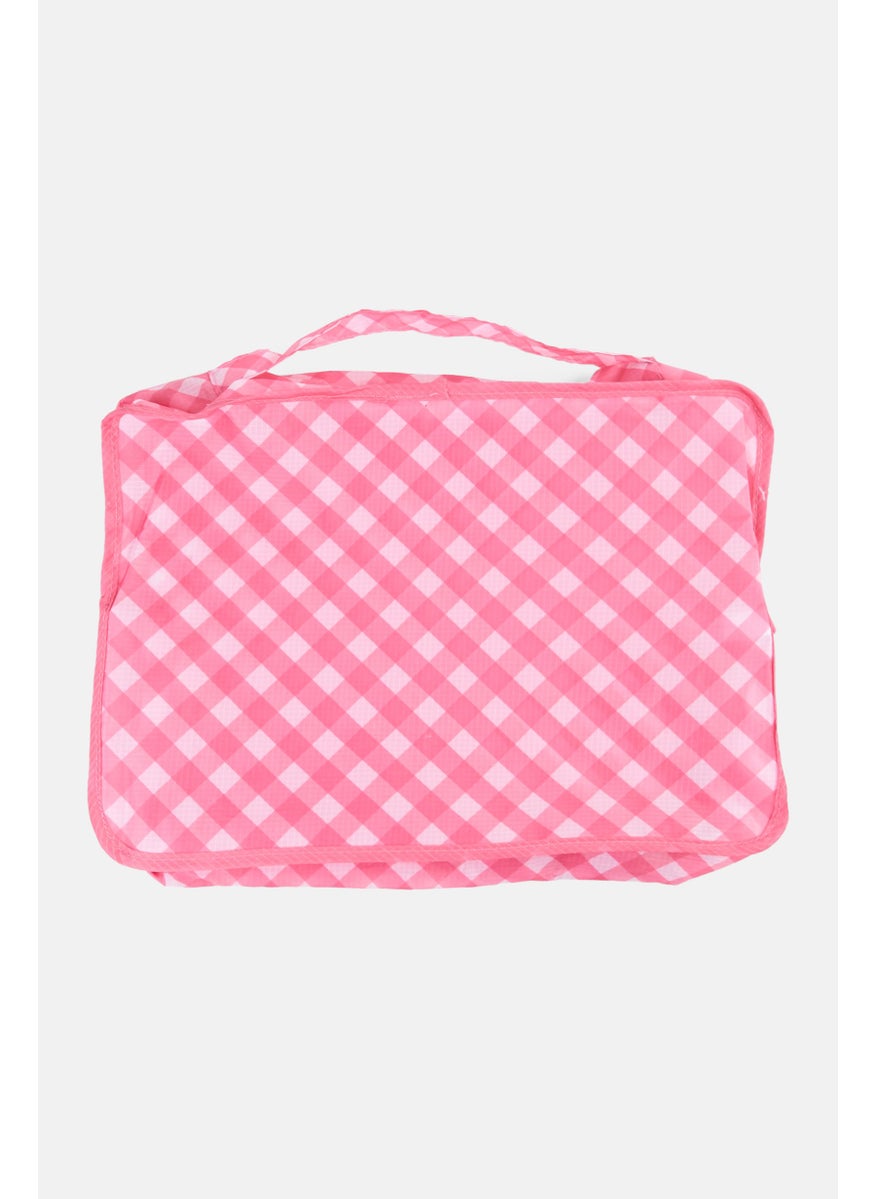 Miamica - 6 Pcs Checkered Packing Cubes Set, Pink - Image 1