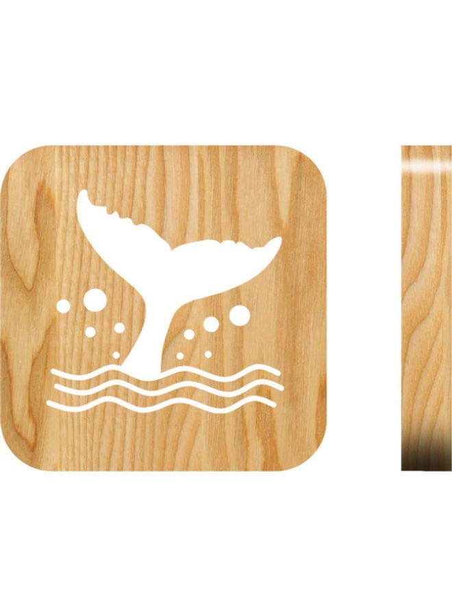 NIBEMINENT Wooden Creative Night Lamp Beige 19x19cm - Image 1