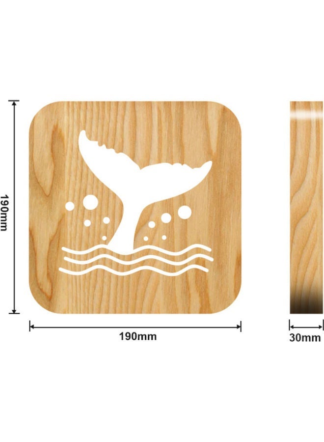 NIBEMINENT Wooden Creative Night Lamp Beige 19x19cm - Image 2