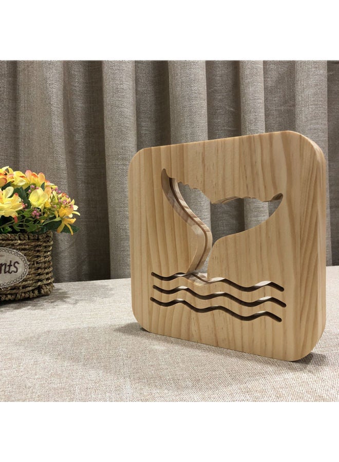 NIBEMINENT Wooden Creative Night Lamp Beige 19x19cm - Image 3