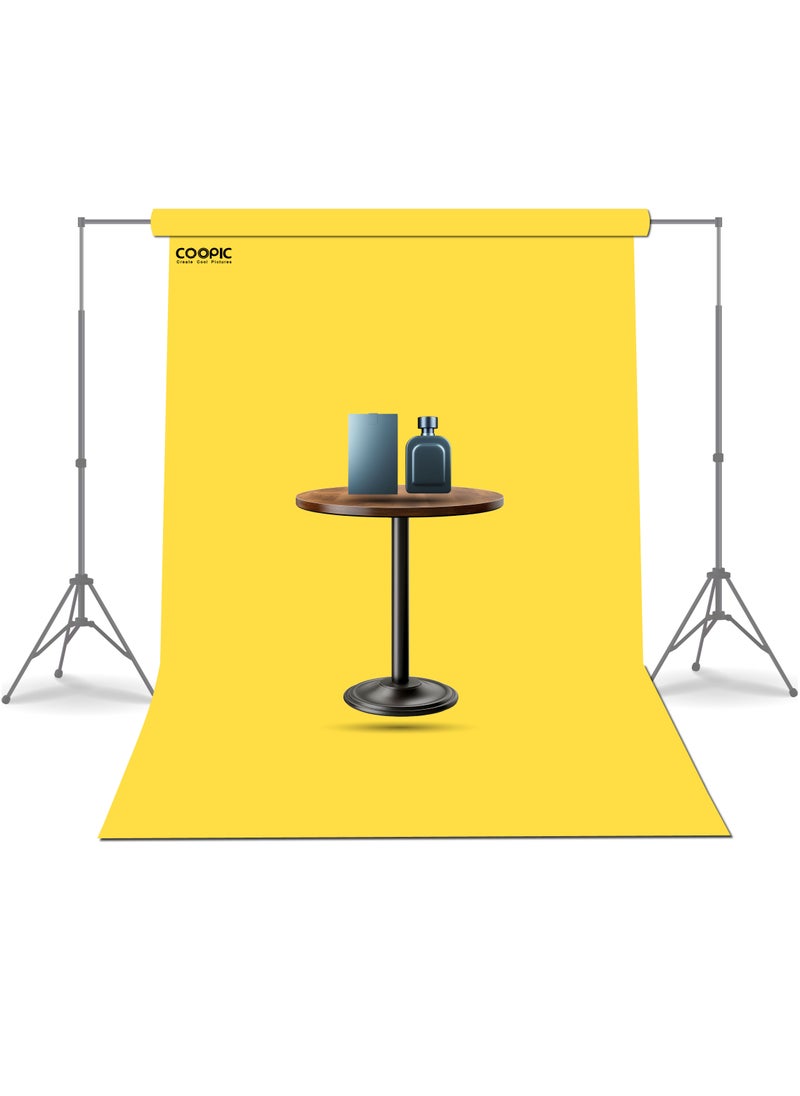 Coopic COOPIC 1.35M X 11M Light Yellow Color Background Backdrop Paper for Photo Studio Portrait Seamless Collapsible Photography Background Backdrop Classic Fashion for Studio Professional Photographer  - Image 2
