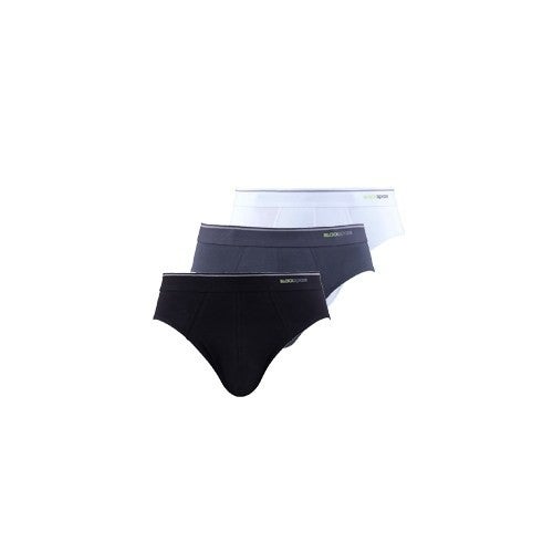 Blackspade Tender Cotton Men's Slip Briefs 3-Pack 9672 White-Black-Anthracite 