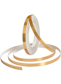 Bilvina Bilvina Tile Gap Tape Floor Wall Line Sticker PVC Foil SelfAdhesive Ground Corner Tile Decoration 1cm X 50 Meter Gold 