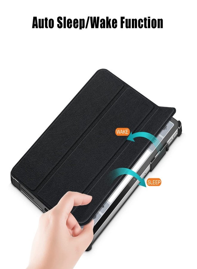Gylint جراب Gylint لجهاز Lenovo Tab P12 Pro (الجيل الثاني) 12.7 بوصة 2024، جراب قابل للطي فائق النحافة من الجلد الصناعي الذكي مع حامل لجهاز Lenovo Tab P12 Pro (الجيل الثاني) / P12 / Xiaomi Pad Pro 12.7 بوصة، لون أزرق داكن - Image 3