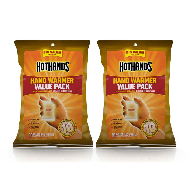 HotHands HotHands HH20PRPK16 Hand Warmers - Long Lasting Natural Odorless Air Activated Warmers - Up To 10 Hours Of Heat - 20 Pair Value Pack  - Image 1
