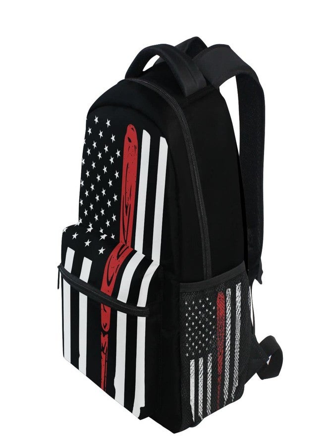 Miaoquhe America Flag Baseball Backpack for Boys Girls School Teenages, Casual School Bookbag Travel Laptop Daypack,Shoulder bags for Travel Hiking Camping - Image 3