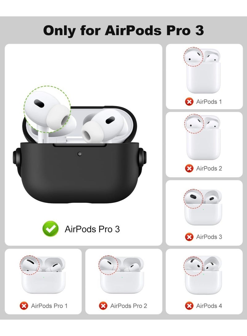 أنيوغرو متوافق مع غطاء حافظة AirPods Pro 3 للنساء والرجال، تصميم فريد لسماعات الرأس للموسيقيين، حافظة واقية من مادة PC مع مجموعة أدوات تنظيف وميدالية مفاتيح لـ AirPods Pro الجيل الثالث 2025 - Image 2
