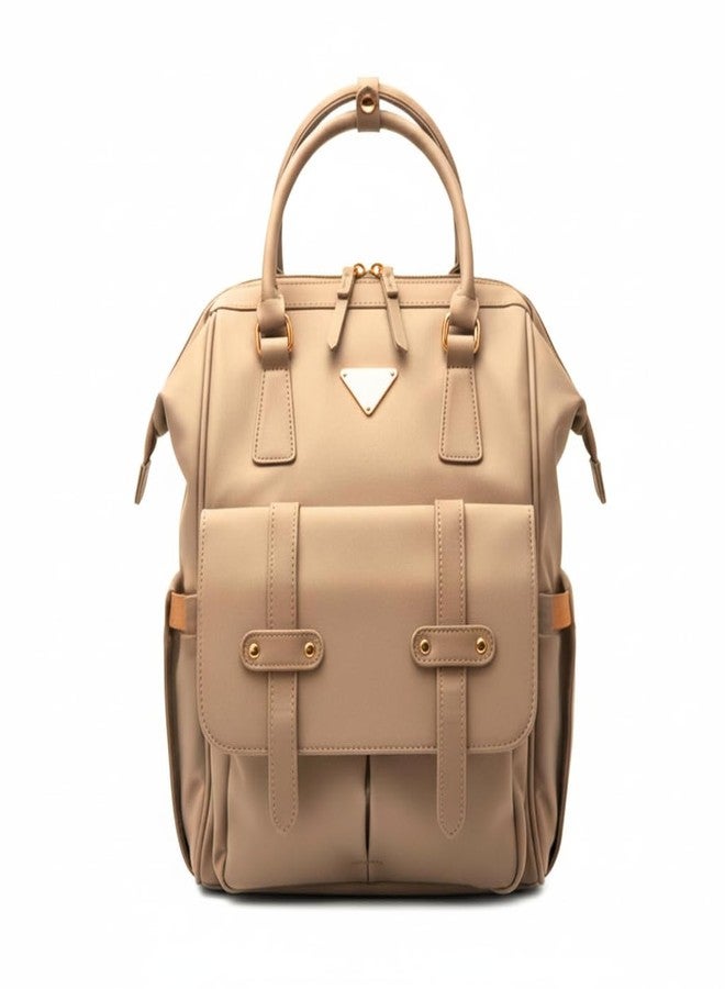 Cradleve Stella Diaper Bag for Moms | Stylish & Spacious Mommy Bag with Insulated Bottle Pockets | Waterproof Recycled Nylon | Backpack, Tote & Stroller Bag (Camel Brown) - Image 1