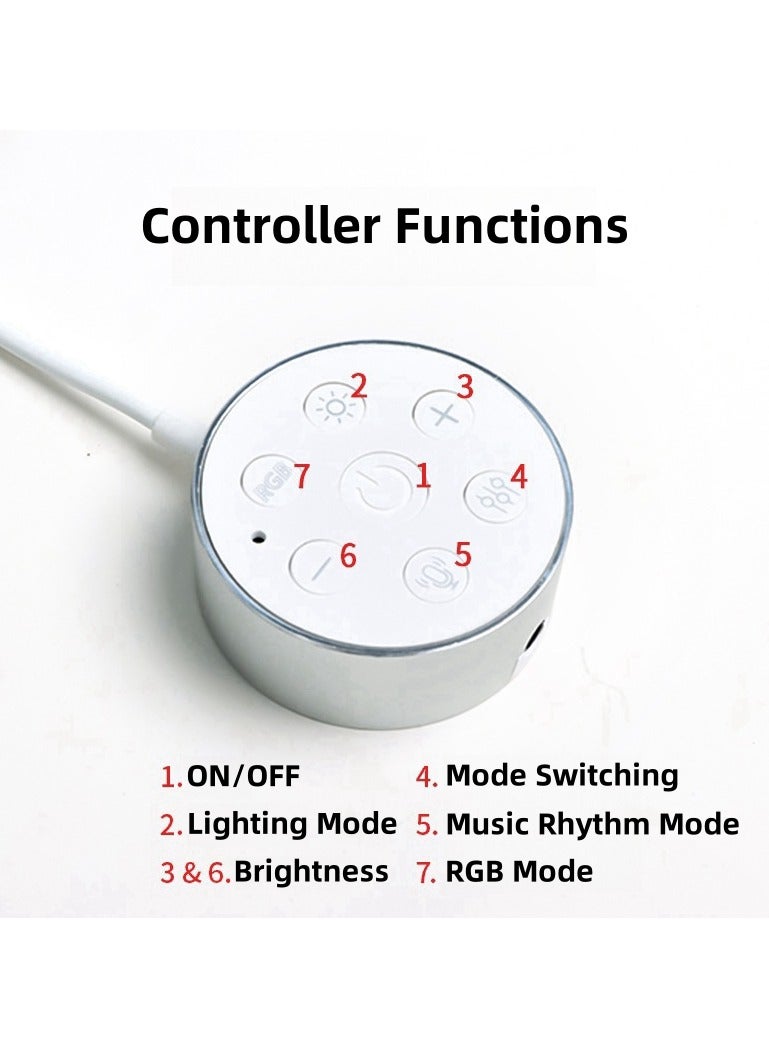 NANAO 9-Light Lines LED RGB Wall Light Bluetooth Gaming Lights DIY Room Lights لغرفة الألعاب وغرفة المعيشة وغرفة النوم باللون الأسود - Image 4