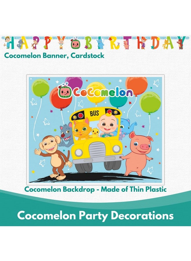 Unique Unique Cocomelon Birthday Decorations - Bundle with Plastic Cocomelon Backdrop, Banner, Balloons and Checklist - Party Decorations and Supplies  - Image 4