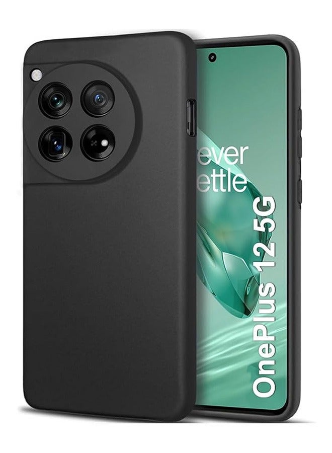 Case Cover for Oneplus 12 Thin TPU Silicone Cover,  with Camera Protection Soft Interior, Anti-Fall Drop Protection, Shockproof Case, Slim Fit Flexible Phone Case for Oneplus 12 (Black) - Image 1