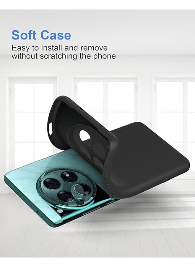 Case Cover for Oneplus 12 Thin TPU Silicone Cover,  with Camera Protection Soft Interior, Anti-Fall Drop Protection, Shockproof Case, Slim Fit Flexible Phone Case for Oneplus 12 (Black) - Image 4