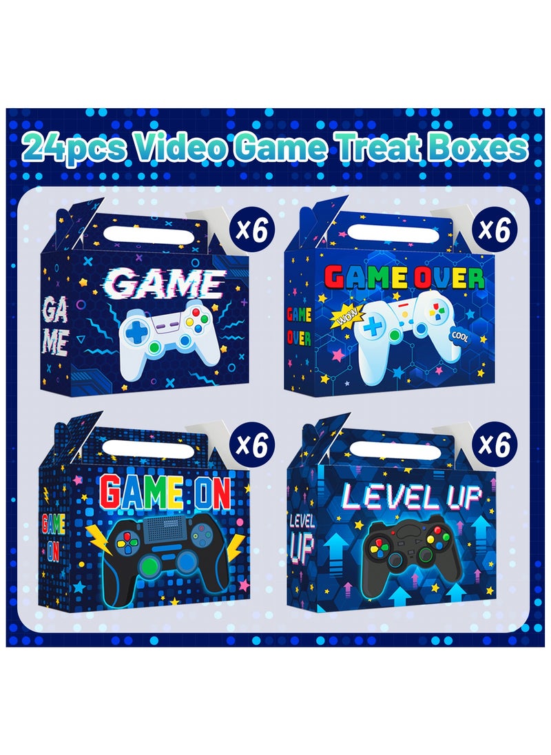 FRUITFUL PARTY Video Game Party Boxes, 24pcs Gaming Treat Boxes Game Goodie Boxes Video Game Candy Boxes for Video Game Birthday Decorations Party Favors  - Image 2
