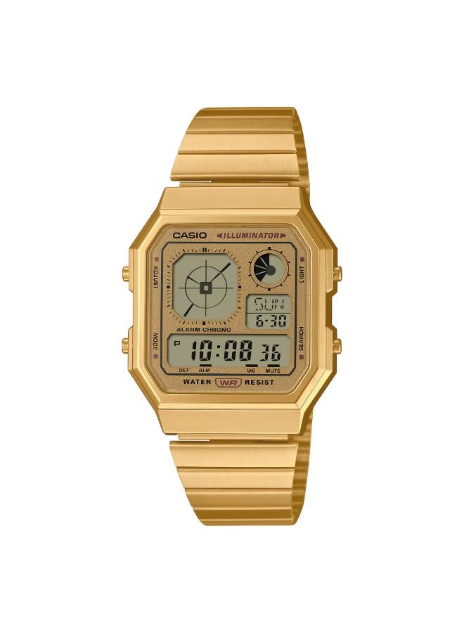 كاسيو ساعة رقمية للجنسين من الستانلس ستيل - - . ملم - Image 1